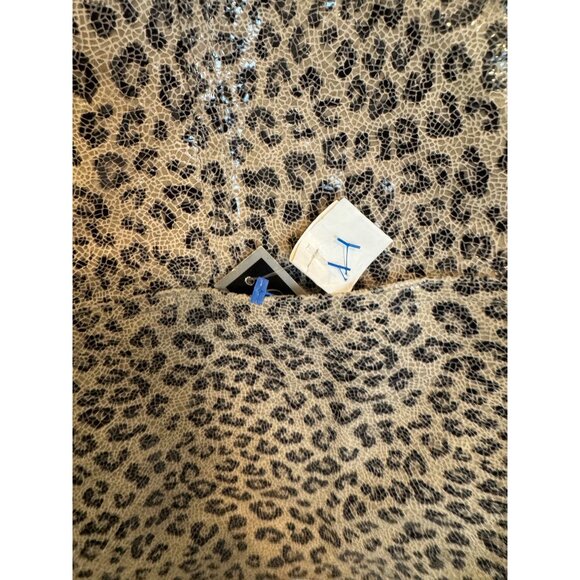 Chicos Leopard Print Leather Jacket Size L - Picture 6 of 7